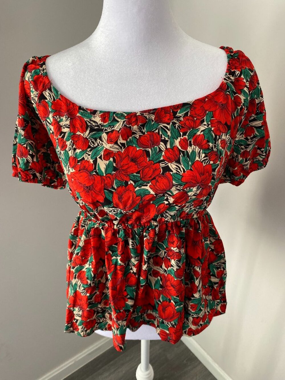 Floral Peplum Blouse